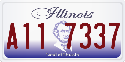 IL license plate A117337