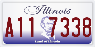 IL license plate A117338