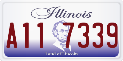IL license plate A117339
