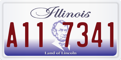 IL license plate A117341