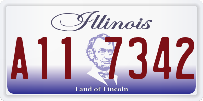 IL license plate A117342