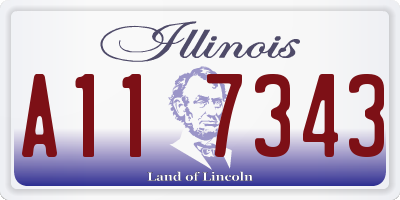 IL license plate A117343