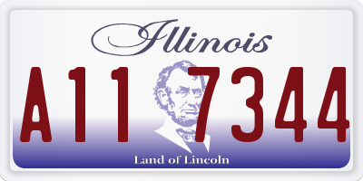 IL license plate A117344