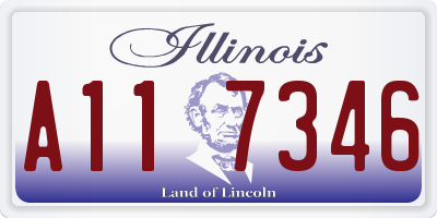 IL license plate A117346