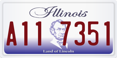 IL license plate A117351