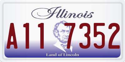IL license plate A117352