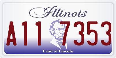 IL license plate A117353