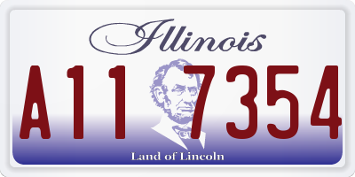 IL license plate A117354