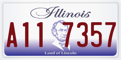 IL license plate A117357