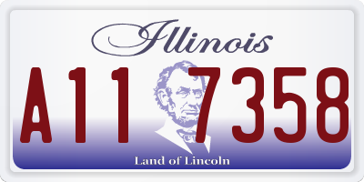 IL license plate A117358