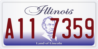 IL license plate A117359