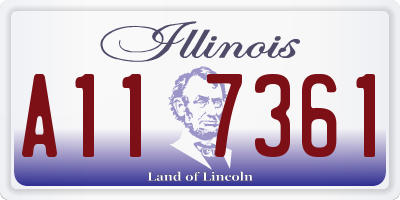 IL license plate A117361