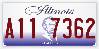 IL license plate A117362