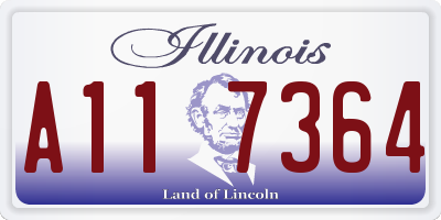 IL license plate A117364