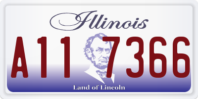 IL license plate A117366