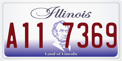 IL license plate A117369