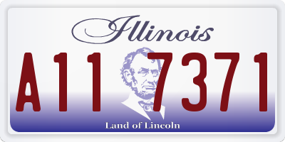 IL license plate A117371