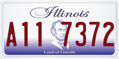IL license plate A117372