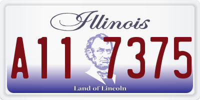 IL license plate A117375
