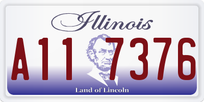 IL license plate A117376