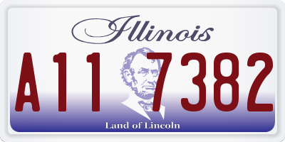 IL license plate A117382