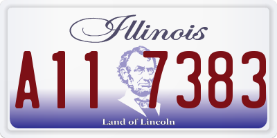 IL license plate A117383