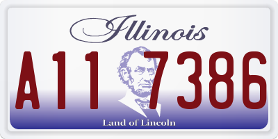 IL license plate A117386