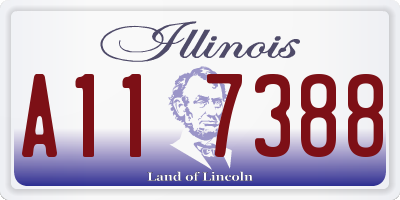 IL license plate A117388