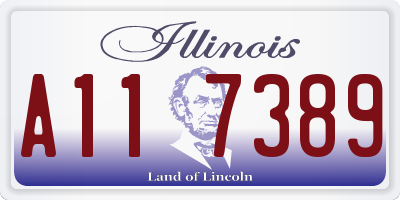 IL license plate A117389