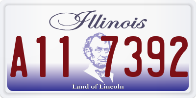 IL license plate A117392
