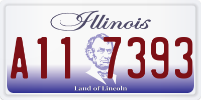 IL license plate A117393