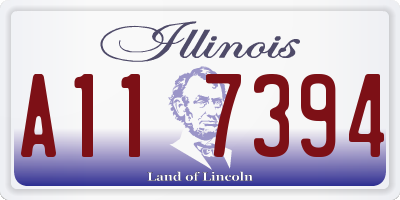 IL license plate A117394