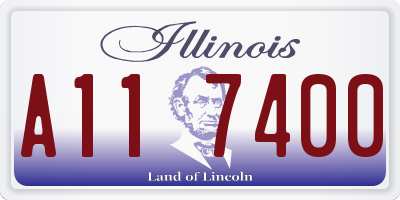 IL license plate A117400
