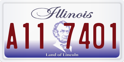IL license plate A117401