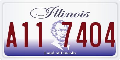 IL license plate A117404