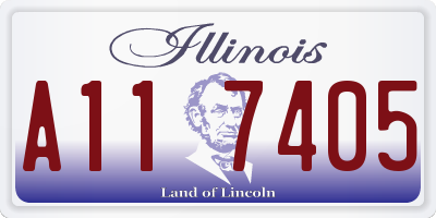 IL license plate A117405