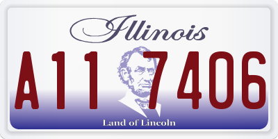 IL license plate A117406