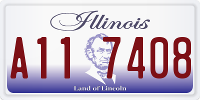 IL license plate A117408
