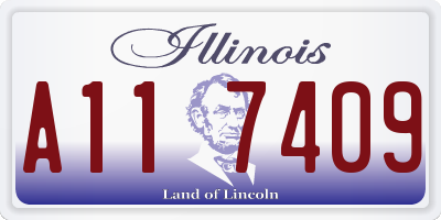 IL license plate A117409