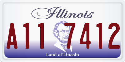 IL license plate A117412