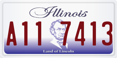 IL license plate A117413