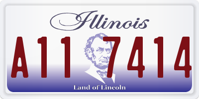 IL license plate A117414