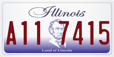 IL license plate A117415
