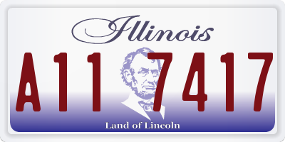 IL license plate A117417
