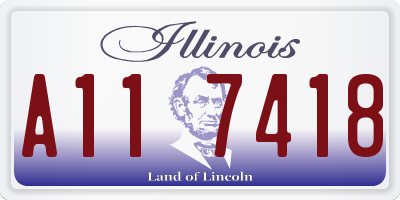 IL license plate A117418