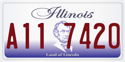 IL license plate A117420