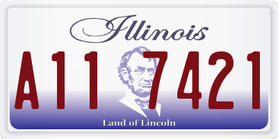 IL license plate A117421