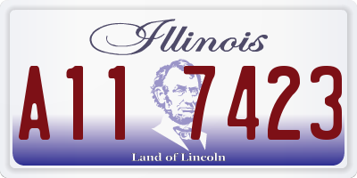 IL license plate A117423