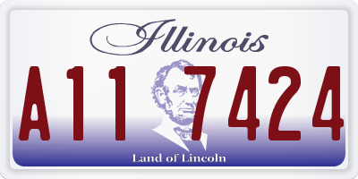 IL license plate A117424