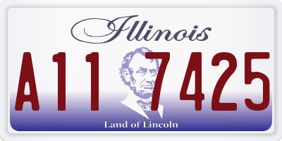 IL license plate A117425